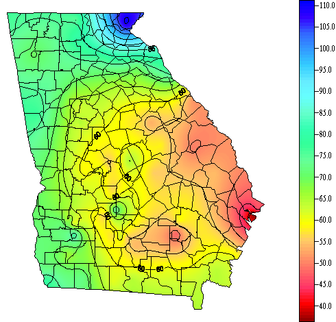 Georgia Weather - Automated Environmental Monitoring Network Page